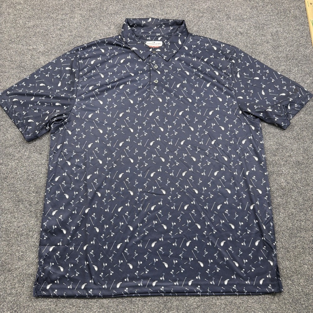 Grand Slam Performance Men's All Over Print Martini Golf Short Sleeve Polo 2XL